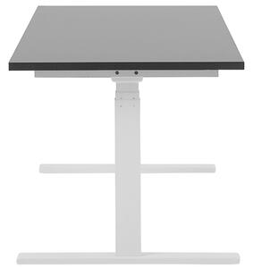Elektromosan Állítható Magasságú Fehér és Fekete Íróasztal 130 x 72 cm DESTIN II