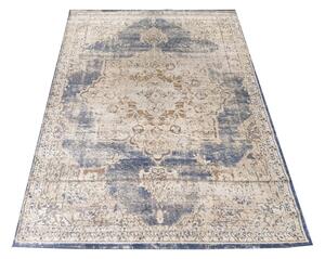 Tökéletes vintage szőnyeg bézs kék mintával Szélesség: 200 cm | Hossz: 290 cm