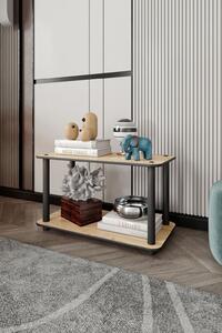 Bookcase 2-Tiers Rect - Oak