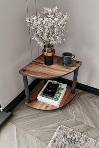 Bookcase 2-Tiers Corner - Walnut