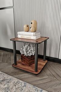 Bookcase 2 Tiers Square - Walnut