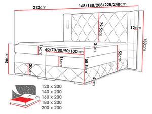 Franciaágy 140 cm Busca (vajszín)