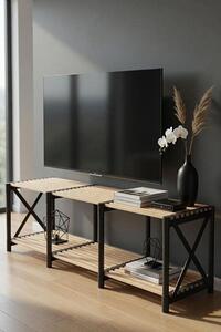 TV-állvány, fekete, 110 cm – TR282PTR1607