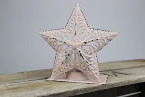 Rózsaszín és pasztell csillag alakú gyertyatartó