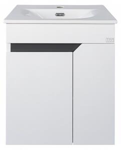 TMP VISION 55 fali függesztett fürdőszobai bútor - SKY E-8099-55 porcelán mosdóval - 55 x 46 cm