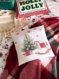 Sinsay - Karácsonyi díszpárna karácsonyfával és hintaló motívummal - többszínű