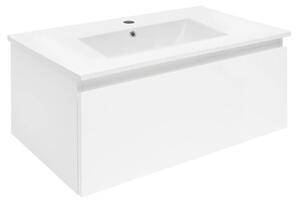 Fürdőszobaszekrény mosdókagylóval SAT B-WAY 79x30x45 cm fehér fényes BWAY80WU4