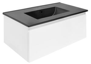 Fürdőszobaszekrény mosdókagylóval SAT B-WAY 79x30x45 cm fehér fényes BWAY80WU4B