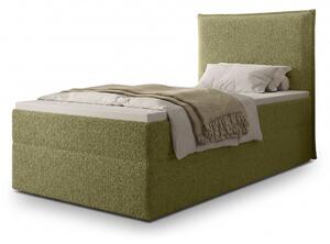 SELENO kárpitozott boxspring ágy 90x200 - zöld