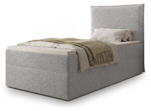 SELENO kárpitozott boxspring ágy 90x200 - világosszürke
