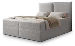 SELENO kárpitozott boxspring ágy 120x200 - világosszürke