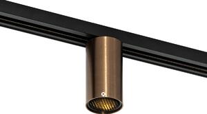 Modern sötét bronz spotlámpa 1 fázisú sínrendszerhez GU10 50mm - Iconic Ruby Honey