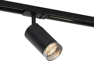 Modern spotlámpa füstös gyűrűvel 1 fázisú sínrendszerhez GU10 50mm - Iconic Jeana