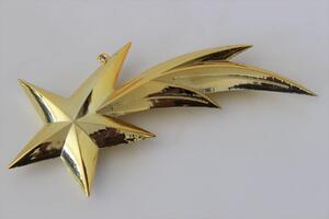Arany karácsonyfadísz hullócsillag 23cm