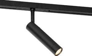 Modern fekete spotlámpa 1 fázisú sínrendszerhez - Slimline Uzzy