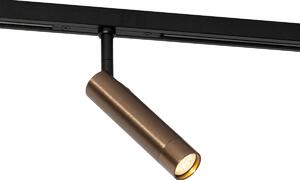 Modern, sötét bronz spotlámpa 1 fázisú sínrendszerhez - Slimline Uzzy