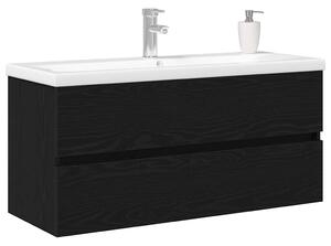 Fürdőszobai mosdószekrény Fekete tölgy 100 x 39 x 62 cm Faanyag