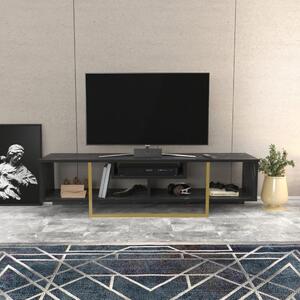 Asal TV-állvány, fekete-arany, 150 cm