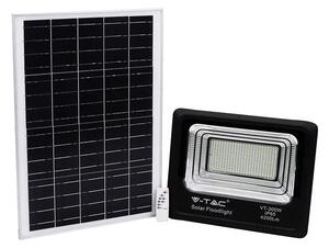 V-TAC napelemes LED reflektor 50W hideg fehér 25000 mAh, fekete házzal - SKU 94027