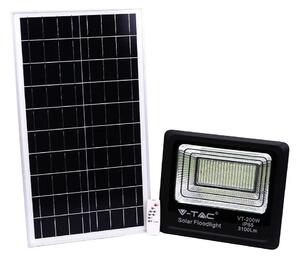 V-TAC napelemes LED reflektor 40W természetes fehér 20000 mAh, fekete házzal - SKU 8577