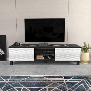 Lukas TV-állvány, fekete-fehér, 150 cm