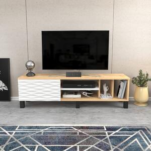 Olyo TV-állvány, fehér, 140 cm