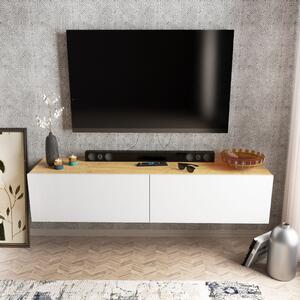 Poling TV-állvány, fehér-dió, 159,7 cm