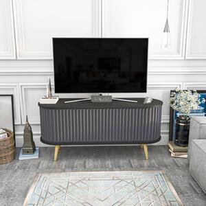 Stor TV-állvány, fekete-antracit, 140 cm