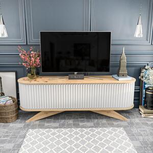 Stor TV-állvány, fehér, 180 cm