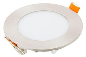 V-TAC süllyeszthető mennyezeti kerek matt króm LED panel 24W meleg fehér - SKU 6355