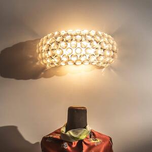 Foscarini Caboche Plus media R7s fali lámpa világos, dimmelhető, Tiszta / átlátszó, Nappali / Étkező, Műanyag, Dizájn