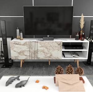 Ronas TV-állvány, fehér, 160 cm