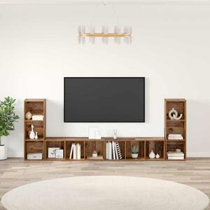 TV szekrény garnitúra 4 pcs Öreg fa 37 x 35 x 107 cm Faanyag