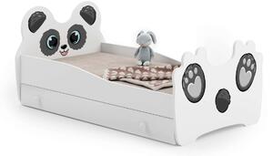 Kobi Animals Ifjúsági ágy ágyneműtartóval - Panda #fehér-fekete -