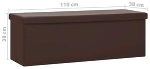 VidaXL barna összecsukható PVC tárolópad