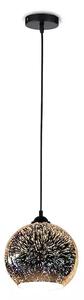 V-TAC 3D-s üveg csillár, függeszték E27 foglalattal, O250mm - SKU 40131