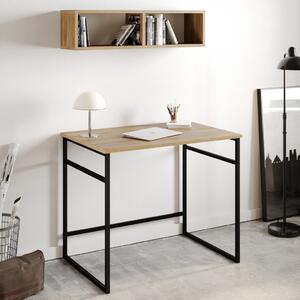 Gama íróasztal, tölgy-fekete, 90 cm