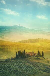 Fotográfia Tuscan landscape, location: Val d'Orcia, Tuscany,, Peter Zelei Images