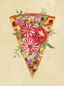 Illusztráció Slice of flower pizza, Raissa Oltmanns