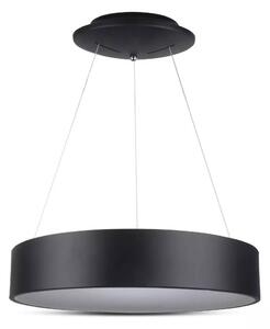 V-TAC 20W dimmelhető csillár, fekete búrával, beépített LED fényforrással, meleg fehér - SKU 3993