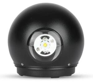 (Bemutatódarab) V-TAC 6W kültéri, fekete, fali LED lámpa természetes fehér - SKU 8304