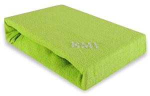 EMI Zöld frottír gumis lepedő, 90 (100)x200-as lap