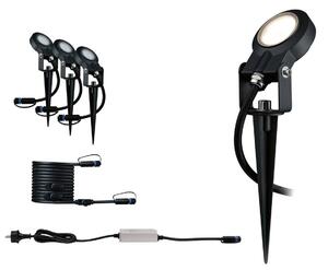 Paulmann Plug & Shine Sting 3,000K alap 3 darabos készlet, dimmelhető, Fekete, Alumínium, Modern