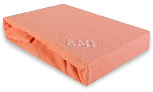EMI barackszínű frottír gumis lepedő, 90 (100)x200-as lap