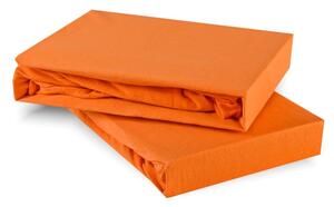 EMI narancssárga 100% pamutjersey gumis lepedő, Gyerek lepedő 80x160