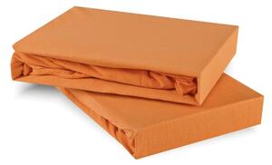 EMI barackszínű 100% pamutjersey gumis lepedő, Gyerek lepedő 80x160