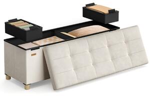 Bancuta hol cufar cu depozitare Melisa Bej 110x38x40 cm