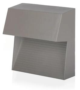 V-TAC 3W szürke LED lépcsővilágítás, szögletes, IP65, meleg fehér - SKU 1400