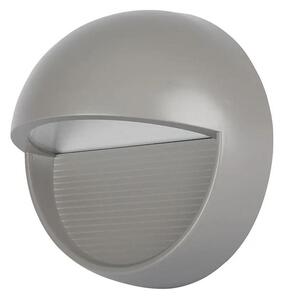 V-TAC 3W szürke LED lépcsővilágítás, kerek, IP65, meleg fehér - SKU 1406