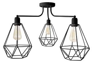 Helam Csillár KARO 3xE27/15W/230V fekete HE0467